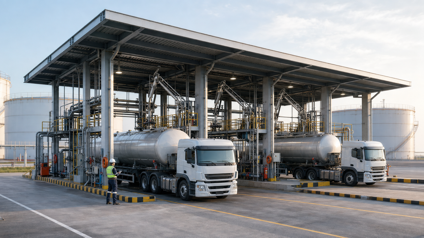 Truck unloading and loading facilities