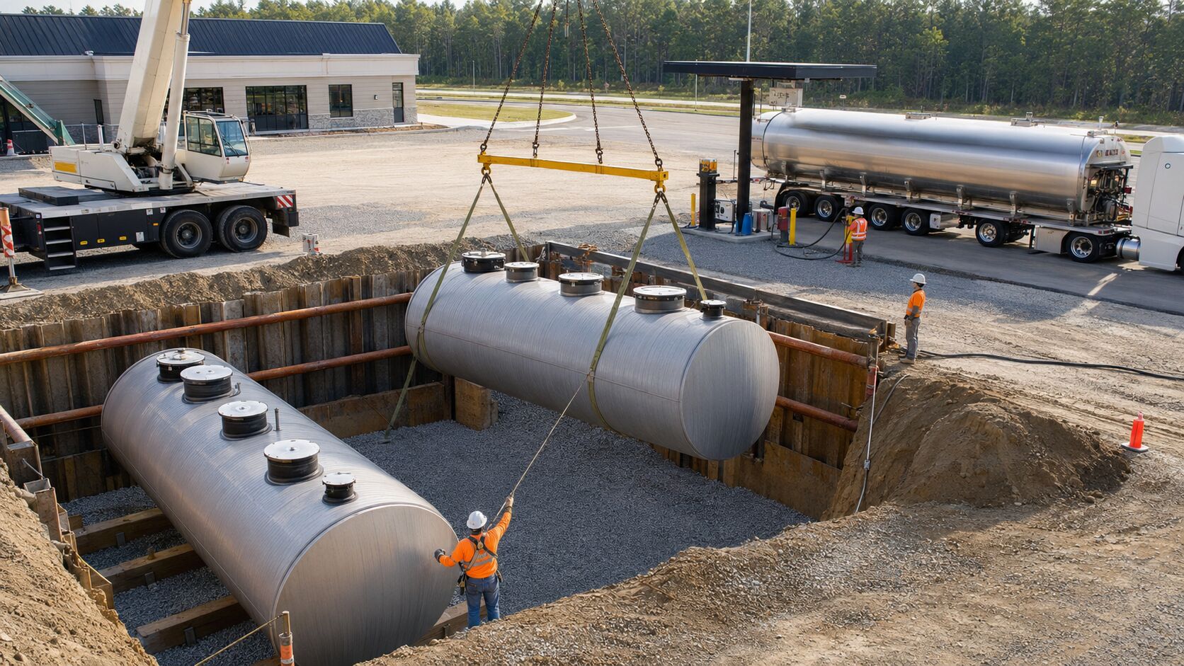 Ingénierie des cuves, tuyauteries et transferts pour les projets de projets de stations-service en Afrique