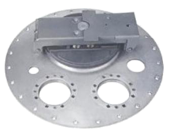 SIMEI FT-MH-140 — 560 mm pressed-plate tanker manhole cover with four accessory ports
