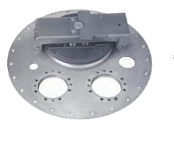 SIMEI FT-MH-150 — 580 mm pressed-plate tanker manhole cover with four accessory ports
