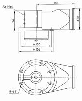 80 mm serial-control vapour recovery valve — Original dimensional reference; verify dimensions before manufacture.