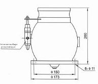 Adaptateur de récupération des vapeurs 100 mm avec voyant — Plan coté d’origine à titre indicatif ; vérifier les cotes avant fabrication.