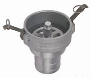 100 mm vapour recovery coupler — Alternative hose-tail configuration illustrated for 3-inch / 4-inch couplers; exact size mapping requires confirmation.
