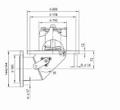 80 mm manual stainless-steel bottom valve — Original dimensional reference; verify dimensions before manufacture