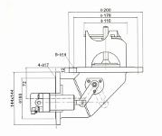 80 mm pneumatic stainless-steel bottom valve — Original dimensional reference; verify dimensions before manufacture