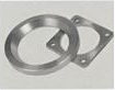 100 mm pneumatic stainless-steel bottom valve — Matching flange