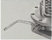 80 mm 180° dual-outlet stainless-steel bottom valve — Actuator detail (caption requires confirmation)
