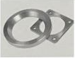 80 mm 180° dual-outlet stainless-steel bottom valve — Matching flange