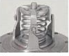 100 mm 45° stainless-steel bottom valve — One-piece spring support