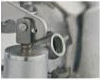 100 mm heated pneumatic stainless-steel bottom valve — Steam inlet and outlet