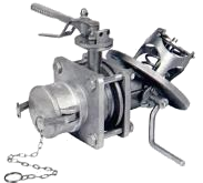 SIMEI FT-CBV-240 — 80 mm bottom valve with butterfly valve and male-coupler outlet