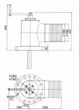 Vanne de transfert de pétrole brut à sortie filetée — FT-CO-100, deuxième configuration : diamètre et perçage de bride différents.