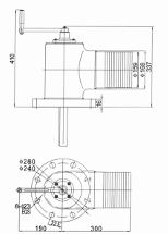 Crude-oil transfer valve with threaded outlet — FT-CO-100 second arrangement: different flange diameter and drilling.
