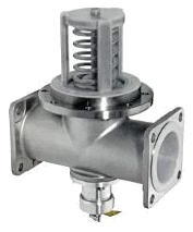 SIMEI FT-PTFE-120 — 100 mm three-way pneumatic PTFE-lined bottom valve