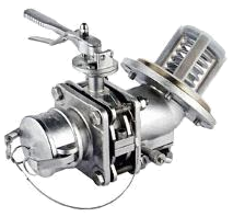 SIMEI FT-PTFE-130 — 80 mm PTFE-lined bottom valve with butterfly outlet